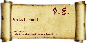 Vatai Emil névjegykártya
