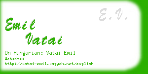 emil vatai business card